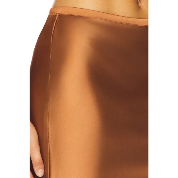 Lioness Shoreline Midi Skirt in Umber Xsmall New Womens Satin - Picture 4 of 15